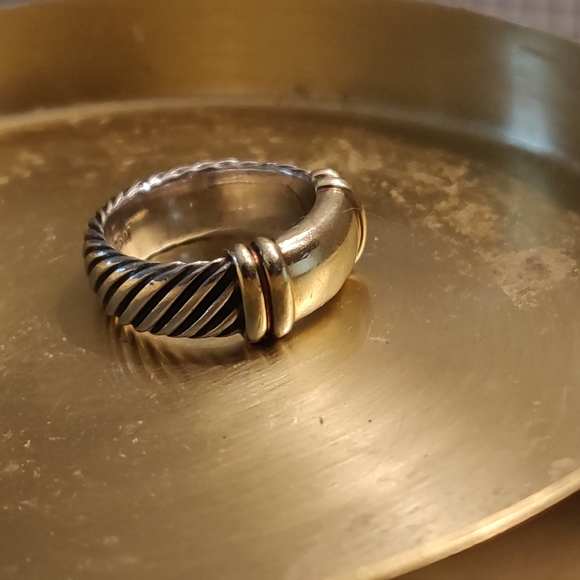 14K and Sterling David Yurman Classic Cable Ring